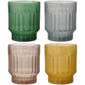 IB LAURSEN - Drikkeglas 4 ass farver m/bobler