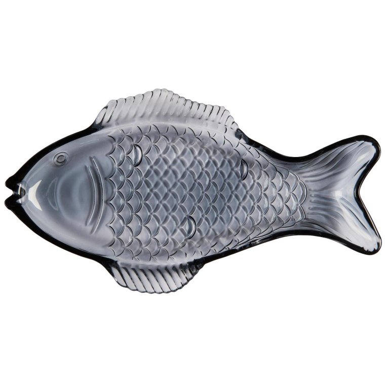 IB LAURSEN - Fiskefad stor mrkeblt glas