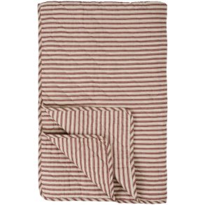 Ib Laursen - Quilt sand m/dusty plum striber