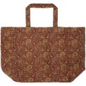 Ib Laursen - Taske quiltet rosa m/gr�nt, gr�t og m�rkrosa paisleym�nster
