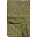 Ib Laursen - Quilt gr� m/gr�nne, bl� og rosa blomster