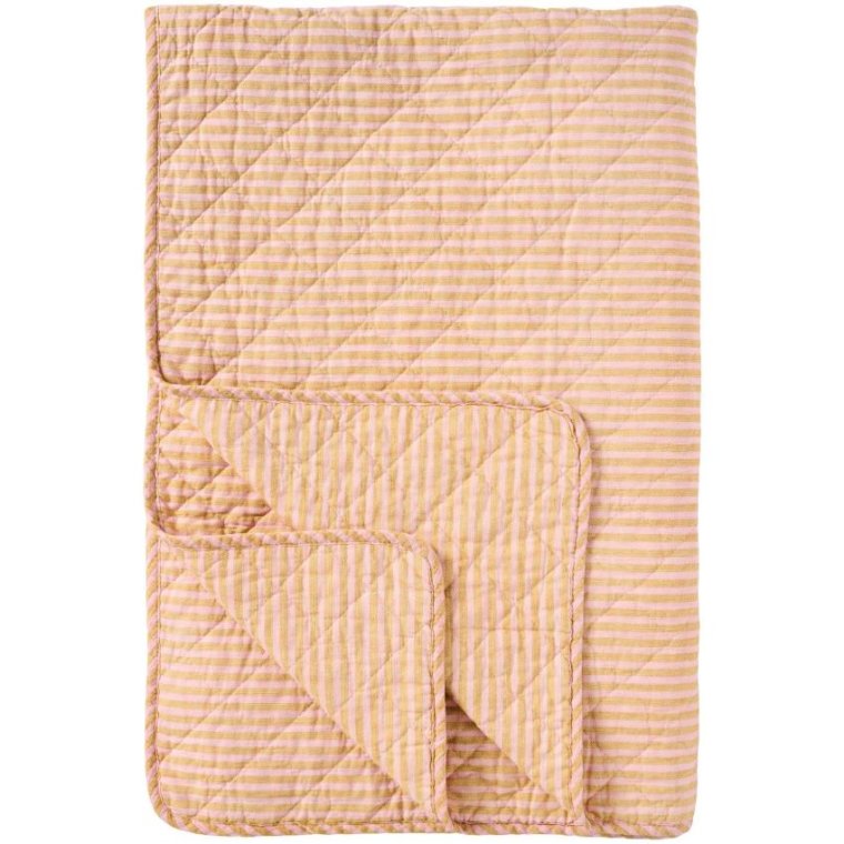 Ib Laursen - Quilt m/mustard og lyser�de smalle striber