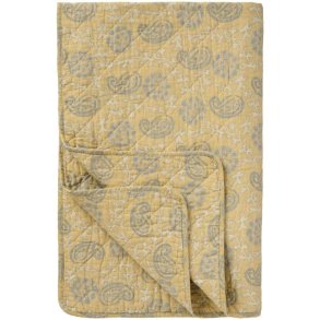 Ib Laursen - Quilt sart gul m/off white og gr�t m�nster