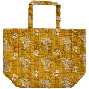 IB LAURSEN - Taske quiltet mustard m/paisleymnster