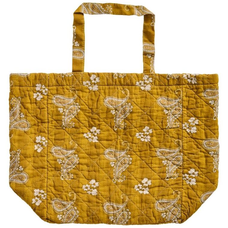 IB LAURSEN - Taske quiltet mustard m/paisleymnster
