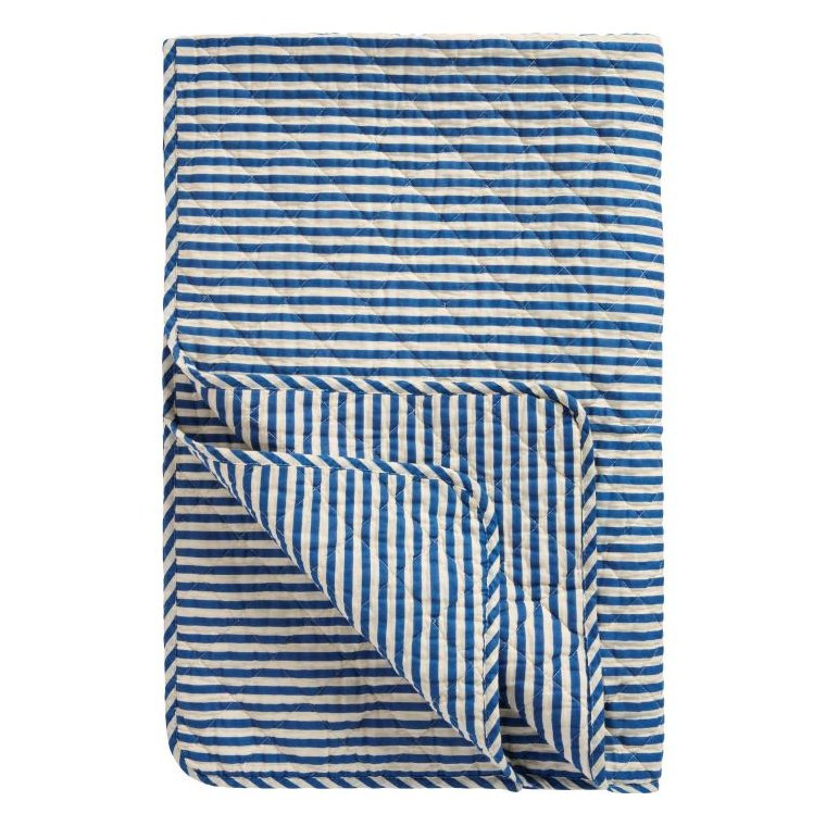 Ib Laursen - Quilt m/off white og bl� striber