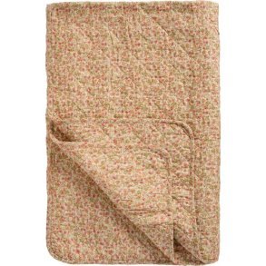 Ib Laursen - Quilt m/r�de, gr�nne og orange blomsterranker