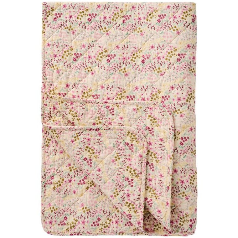 IB LAURSEN - Quilt m/lyserde, bl og grnne blomster