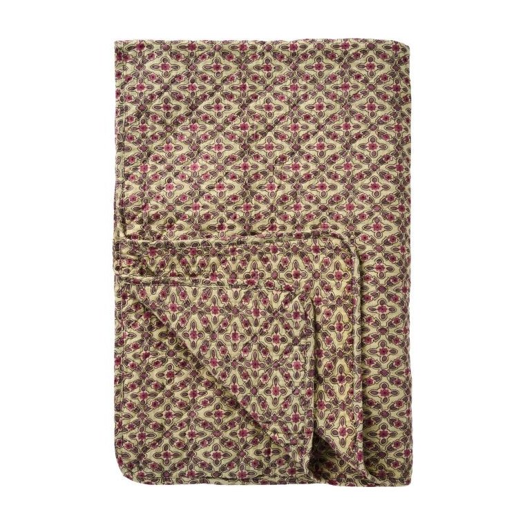 IB LAURSEN - Quilt m/hindbrfarvet og lilla rudemnster