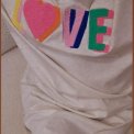 LULU�S LOVE - Love T-shirt dress short sleeves - Double heart - multi/grey melange