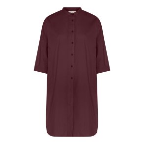 FRAU - Seoul lang skjorte - Red Mahogany