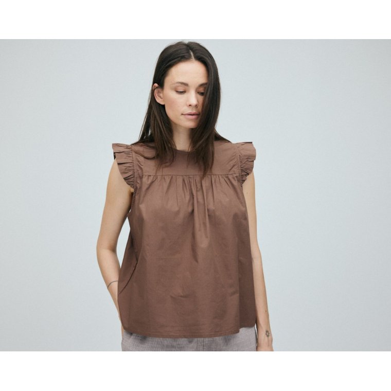 FRAU - Stockholm sl top - coffee quartz brown