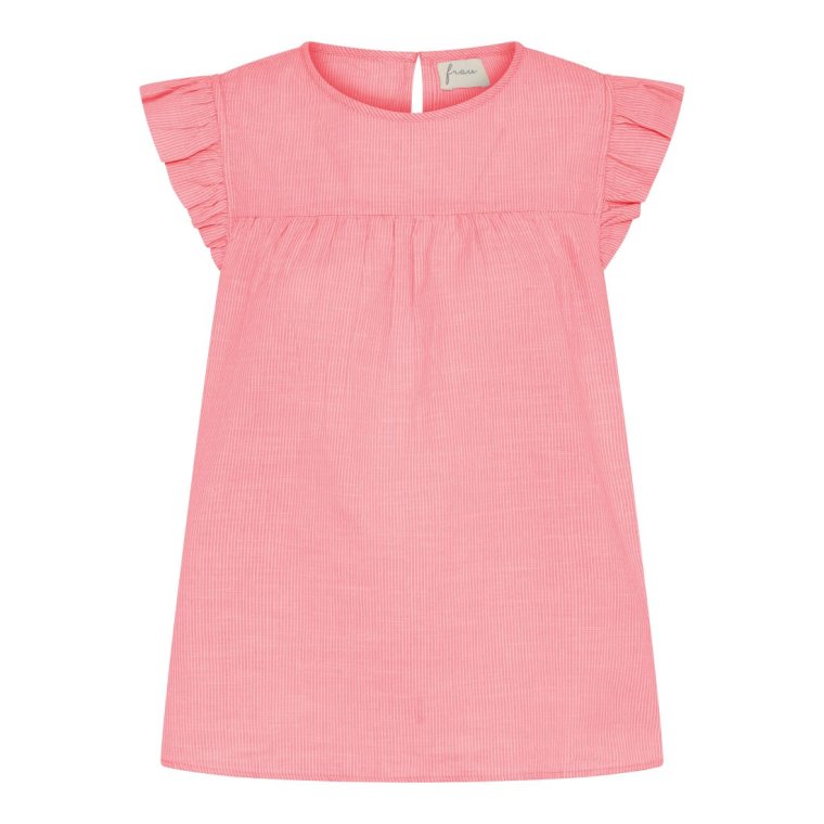 FRAU - Stockholm top - Hot Coral Stripe