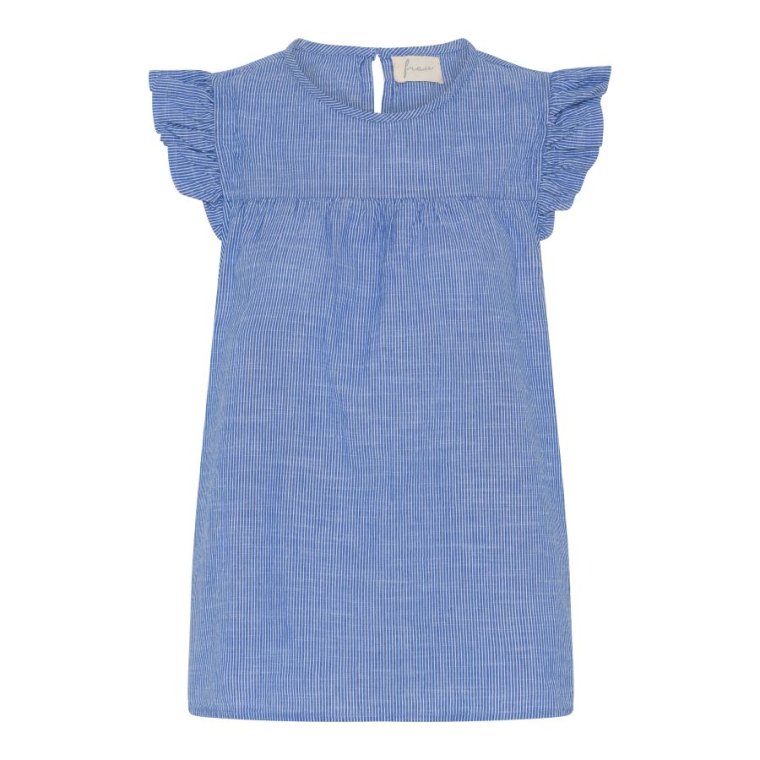FRAU - Stockholm top - Medium Blue Stripe