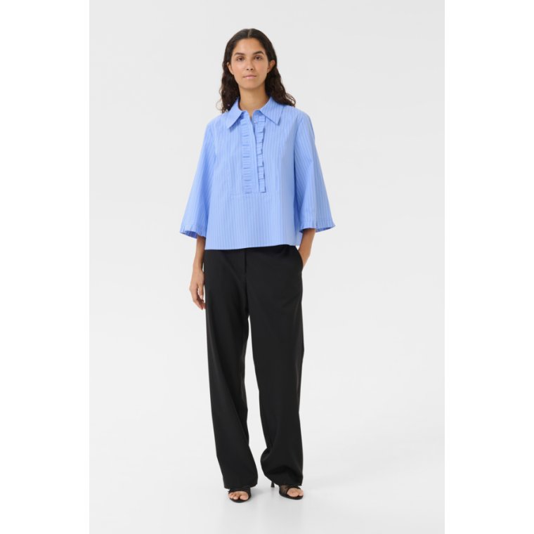 Karen By Simonsen - KBAmy Silke Blouse - Della Robbia Blue stripe