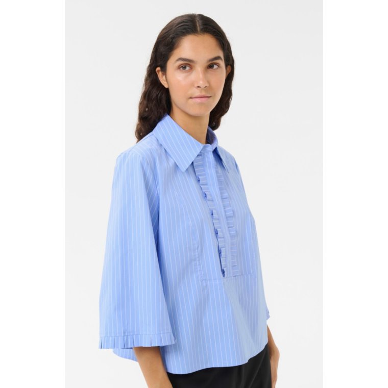 Karen By Simonsen - KBAmy Silke Blouse - Della Robbia Blue stripe