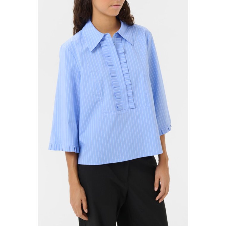Karen By Simonsen - KBAmy Silke Blouse - Della Robbia Blue stripe