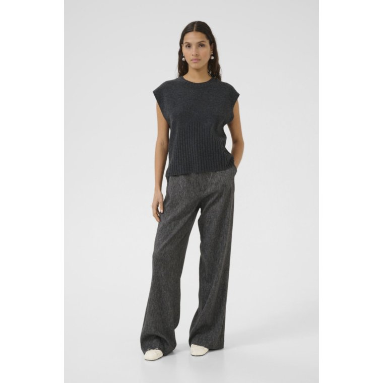 Karen By Simonsen - KBBerenice Waistcoat - Dark Gray Melange