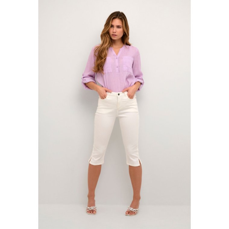 Kaffe - KAzelina capri Jeans - WHITE