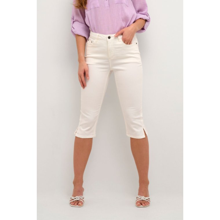 Kaffe - KAzelina capri Jeans - WHITE