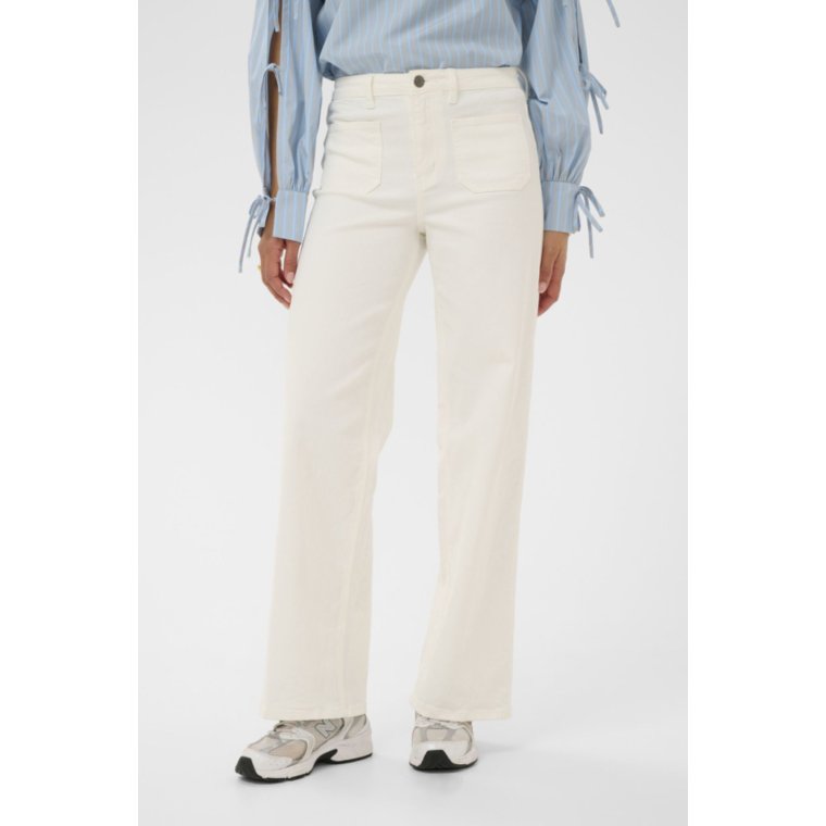 Kaffe - KAbrook HW Reg Fit Jeans - WHITE