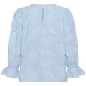 KAFFE - KAmarlee Blouse - White Blue Embroidery Stripe