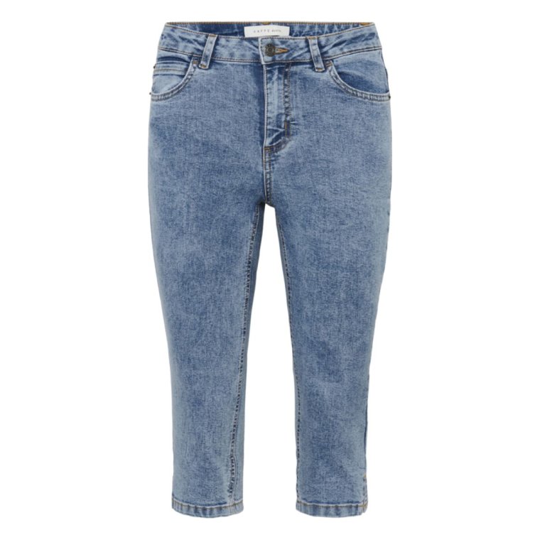 Kaffe - KAvilma Capri Jeans - Washed Blue Denim