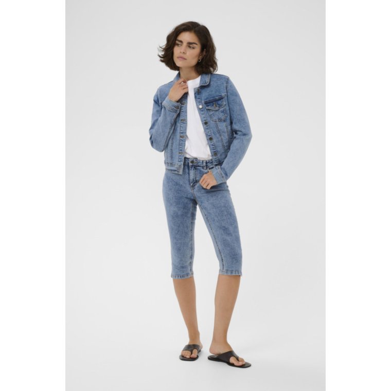 Kaffe - KAvilma Capri Jeans - Washed Blue Denim