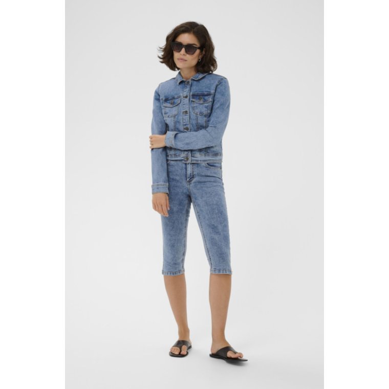Kaffe - KAvilma Capri Jeans - Washed Blue Denim