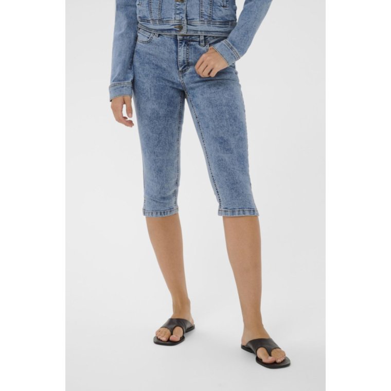 Kaffe - KAvilma Capri Jeans - Washed Blue Denim