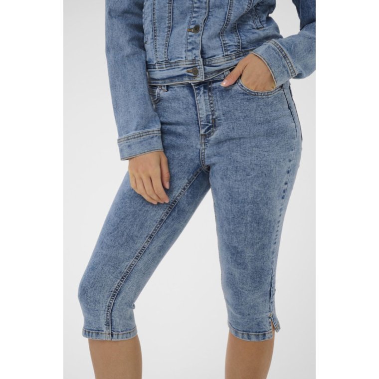 Kaffe - KAvilma Capri Jeans - Washed Blue Denim