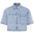 Kaffe - KAbabena Denim Shirt -  Blue Denim/Pink Flower Emb