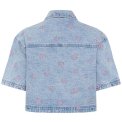 Kaffe - KAbabena Denim Shirt -  Blue Denim/Pink Flower Emb