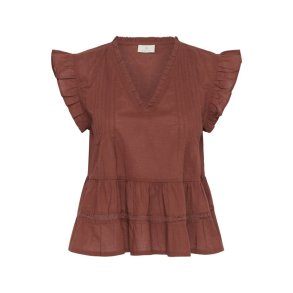 Kaffe - KAvalerie Top - BROWN