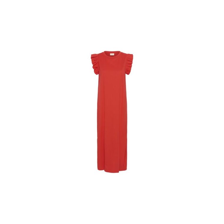 KAFFE - KAcelina Flounce Dress - RED