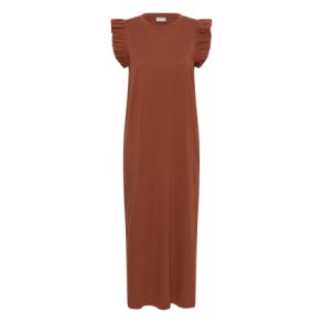 KAFFE - KAcelina Flounce Dress - BROWN
