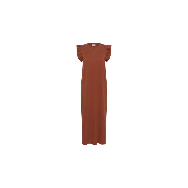 KAFFE - KAcelina Flounce Dress - BROWN