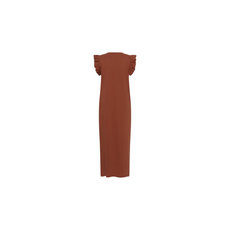 KAFFE - KAcelina Flounce Dress - BROWN