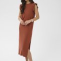 KAFFE - KAcelina Flounce Dress - BROWN