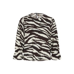 Kaffe - KAviky Blouse - Coffee Bean/Turtledove Animal