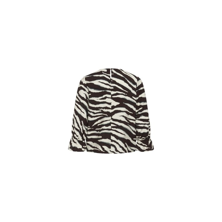 Kaffe - KAviky Blouse - Coffee Bean/Turtledove Animal