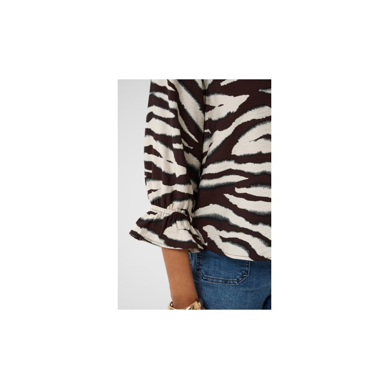 Kaffe - KAviky Blouse - Coffee Bean/Turtledove Animal