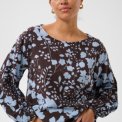 Kaffe - KAnadira Blouse - Coffee Bean/Blue Fog Flower