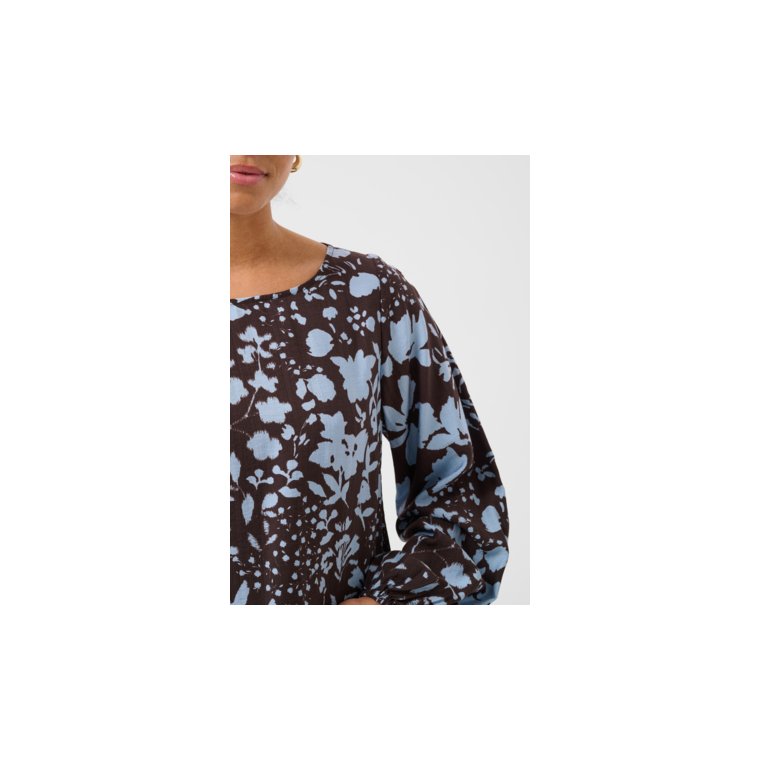 Kaffe - KAnadira Blouse - Coffee Bean/Blue Fog Flower