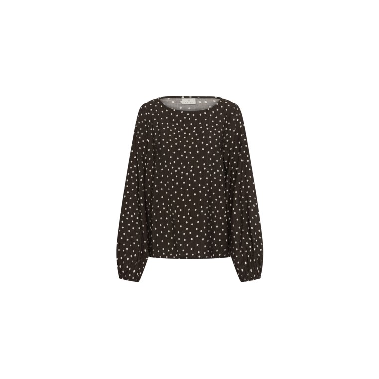 Kaffe - KAnadira Blouse - Coffee Bean Turtledove Dot