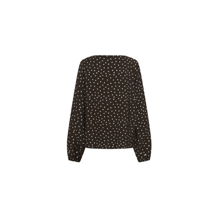 Kaffe - KAnadira Blouse - Coffee Bean Turtledove Dot