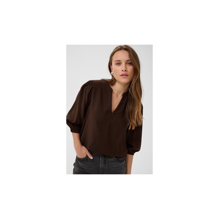 Kaffe - KAalberta Blouse - Coffee Bean