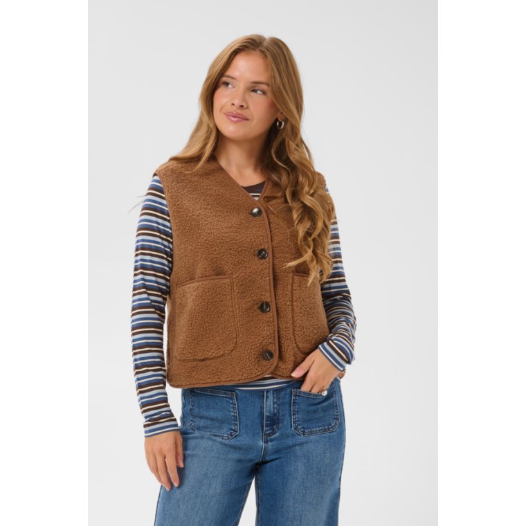 Kaffe - KAgunilla Teddy Waistcoat - Amphora