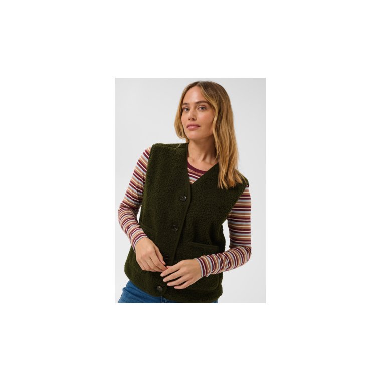 Kaffe - KAgunilla Teddy Waistcoat - Forest Night