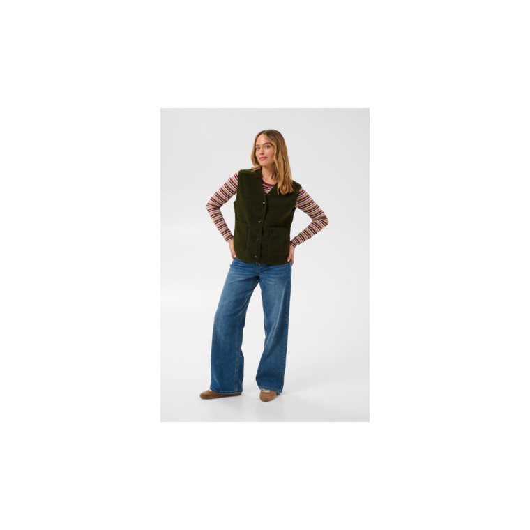 Kaffe - KAgunilla Teddy Waistcoat - Forest Night